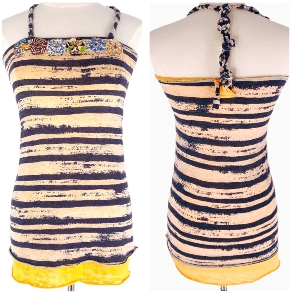 FX Dressed Braided Rope Neck Style Tank Top Small